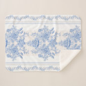 Frans, shabbykic, , bleek blauw, wit, land sherpa deken (Voorkant (horizontaal))