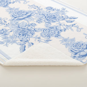 Frans, shabbykic, , bleek blauw, wit, land sherpa deken