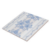 Frans, shabbykic, , bleek blauw, wit, land tegeltje (Zijkant)