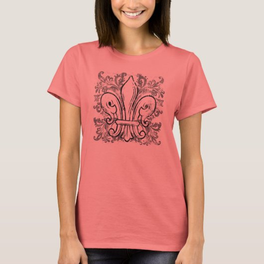 Frans Shirt van de vrouwenbeweging Fleur-de-lis (Voorkant)