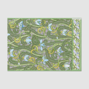 Frans Snowdrops Art Nouveau Stylized Pattern 1800 Tissuepapier
