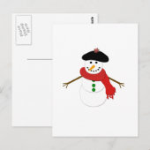 Frans Snowman Briefkaart (Voorkant / Achterkant)