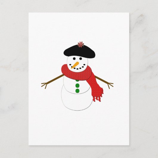 Frans Snowman Briefkaart (Voorkant)