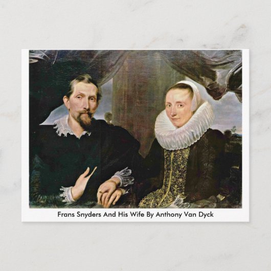 Frans Snyders en zijn vrouw van Anthony Van Dyck Briefkaart (Voorkant)