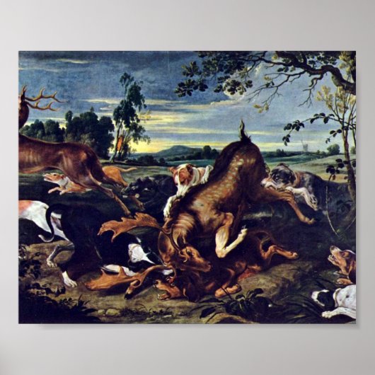 Frans Snyders - jacht op herten Poster (Voorkant)