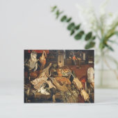 Frans Snyders- Kitchen stille Life Briefkaart (Staand voorkant)