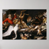 Frans Snyders - Stilleven met dood wild, fruit,
