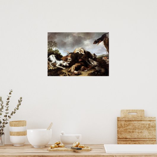 Frans Snyders The Boar Hunt Poster (Keuken)