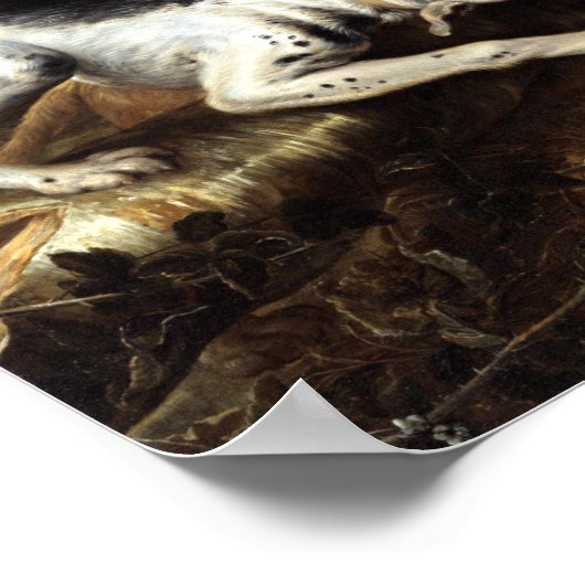 Frans Snyders The Boar Hunt Poster (Hoek)