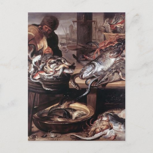 Frans Snyders- The Fishmonger Briefkaart (Voorkant)