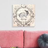 Frans Spring Rabbit stretched canvas (Insitu (Woonkamer))