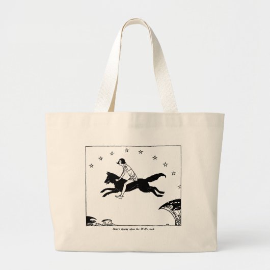Frans sprookje Wolf en Prins Totebag Grote Tote Bag (Voorkant)