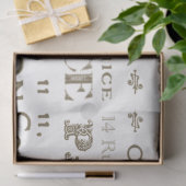  Frans Stad Names Paris Collage Tissuepapier (Geschenk)