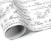  Frans Stad Names Paris Wrapping Paper Cadeaupapier (Rol Hoek)