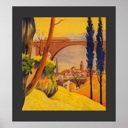  Frans station voor treinreizen Poster (Voorkant)