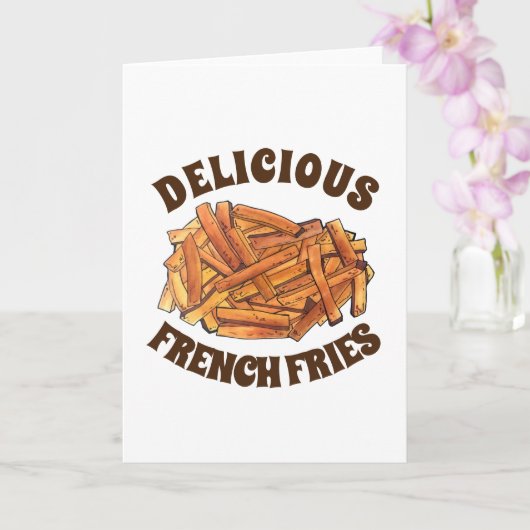Frans Steak Fries Fried Potato Junk Food Kaart (Orchidee)