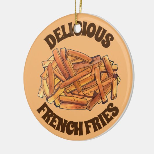Frans Steak Fries Fried Potato Junk Food Keramisch Ornament (Links)