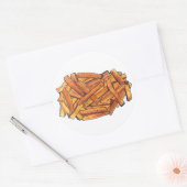 Frans Steak Fries Fried Potato Junk Food Ronde Sticker (Envelop)