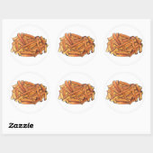 Frans Steak Fries Fried Potato Junk Food Ronde Sticker (Vel)