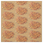 Frans Steak Fries Fried Potato Junk Food Stof (Swatch)