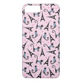 Frans stijlgeperst kleed papier met elastische tow Case-Mate iPhone case (Achterkant)