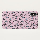 Frans stijlgeperst kleed papier met elastische tow Case-Mate iPhone case (Achterkant (horizontaal))