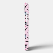 Frans stijlgeperst kleed papier met elastische tow Case-Mate iPhone case (Achterkant / Links)