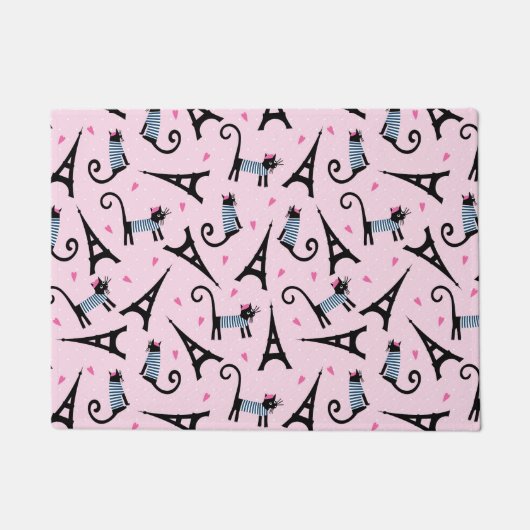 Frans stijlgeperst kleed papier met elastische tow deurmat (Voorkant)