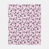 Frans stijlgeperst kleed papier met elastische tow fleece deken (Voorkant)