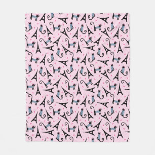 Frans stijlgeperst kleed papier met elastische tow fleece deken