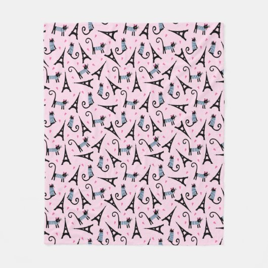 Frans stijlgeperst kleed papier met elastische tow fleece deken (Voorkant)