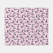 Frans stijlgeperst kleed papier met elastische tow fleece deken (Voorkant (Horizontaal))