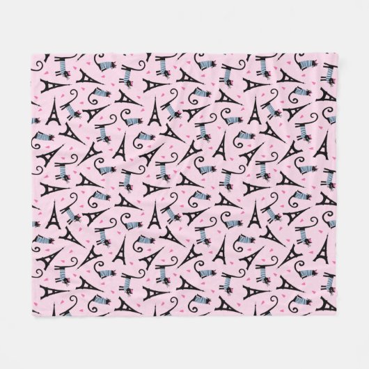 Frans stijlgeperst kleed papier met elastische tow fleece deken (Voorkant (Horizontaal))