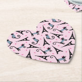 Frans stijlgeperst kleed papier met elastische tow kartonnen onderzetters (Gekanteld)