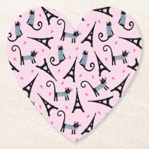 Frans stijlgeperst kleed papier met elastische tow kartonnen onderzetters