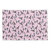 Frans stijlgeperst kleed papier met elastische tow kussensloop (Achterkant-Rechts)