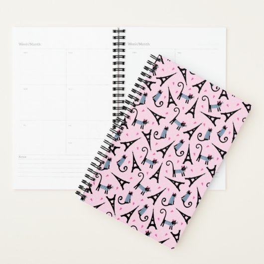 Frans stijlgeperst kleed papier met elastische tow planner (Display)
