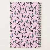 Frans stijlgeperst kleed papier met elastische tow planner (Achterkant)