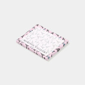 Frans stijlgeperst kleed papier met elastische tow post-it® notes (Schuin)