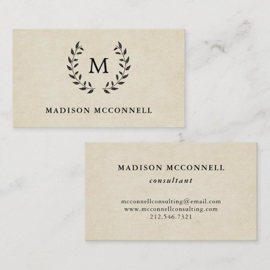  Frans Stijlvol en monogram Visitekaartje (Voorkant / Achterkant)