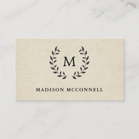  Frans Stijlvol en monogram Visitekaartje (Voorkant)