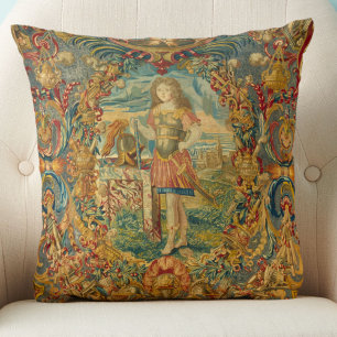 Frans  Tapestry Jewel Tones Kleurrijk Kussen