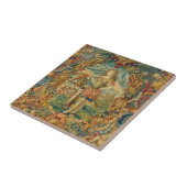 Frans  Tapestry Patroon Jewel Tones Tegeltje (Zijkant)