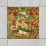 Frans  Tapestry Patroon Jewel Tones Tegeltje<br><div class="desc">Voeg een elegant en uniek brandpunt toe aan uw tegelruimte met deze Franse wandtapijtpatroon keramische tegels. De rijke juweeltinten van bosgroen, goud, blauwgroen blauw en donker koraal zullen een aanvulling zijn op veel kleurschema's en stijlen in de huisinrichting. Het antiek ontwerp is voorzien van een allegorische middenfiguur omringd door weelderige...</div>