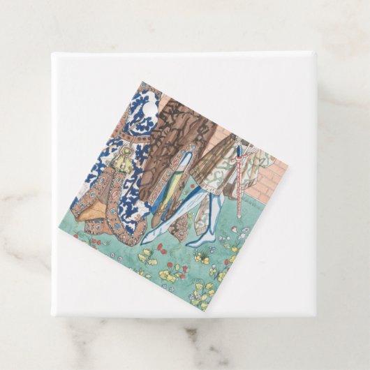 Frans tapijt bedankjes labels (In situ)