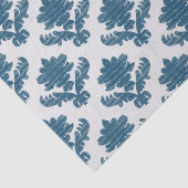 Frans tapijt blauw en wit tissuepapier (Detail)