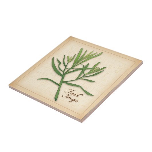 Frans Tarragon Herb Tegeltje (Zijkant)