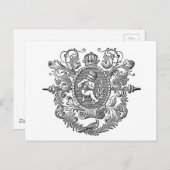  frans tekenontwerp voor kerub - typografie briefkaart (Voorkant / Achterkant)