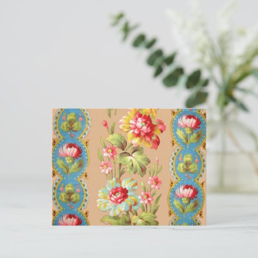  Frans textiel Briefkaart (Staand voorkant)