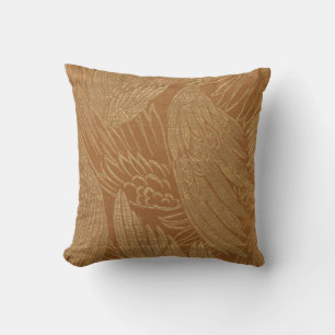  Frans textiel Floral Terracotta Gold Kussen